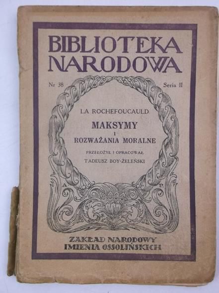 Maksymy i rozważania moralne, BN