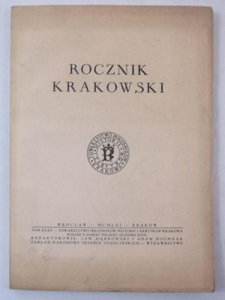 Rocznik Krakowski, tom XXXV