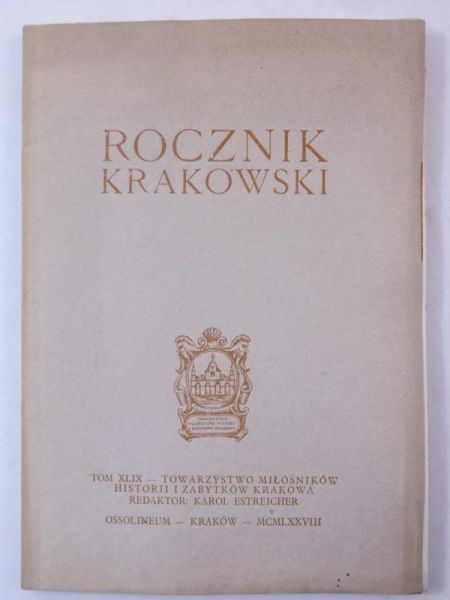 Rocznik Krakowski, tom XLIX