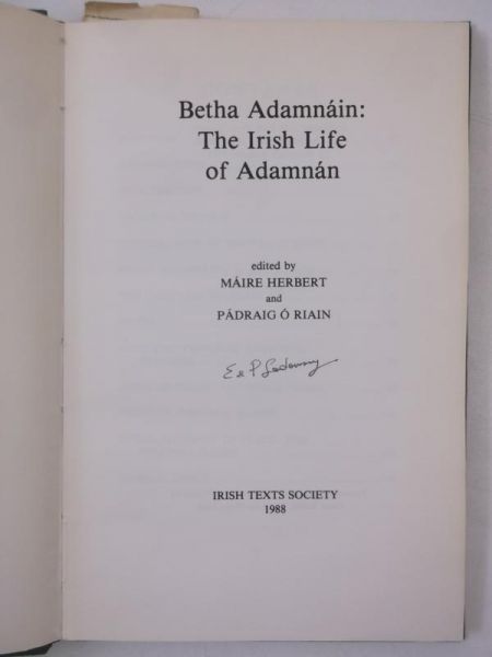 Betha Adamnain: The Irish Life of Adamnan