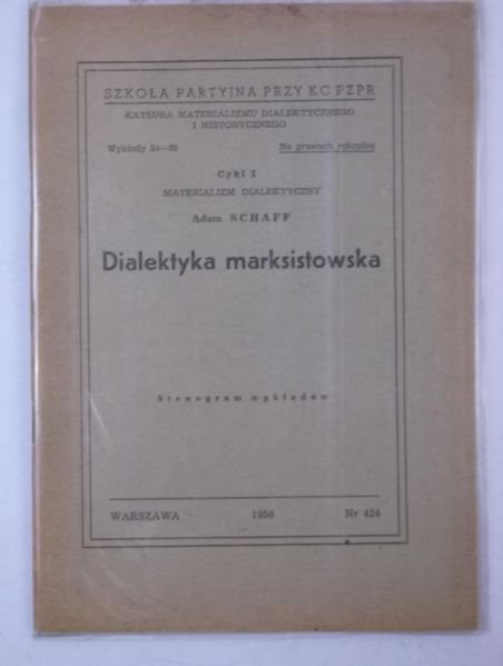Dialektyka Marksistowska, 1950 r.