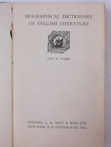 Biography Dictionary of English Literature