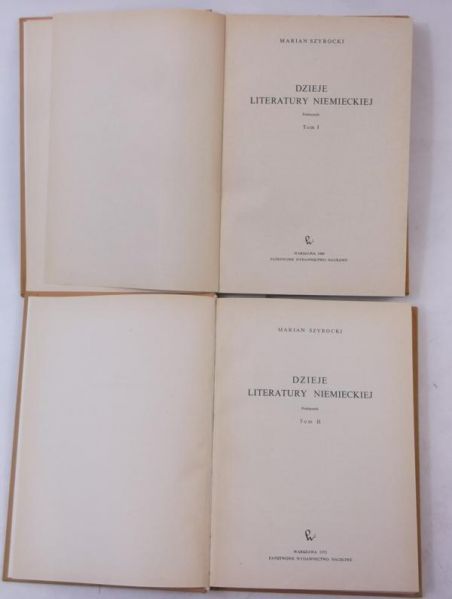 Szyrocki Marian - Dzieje literatury niemieckiej, Tom I-II