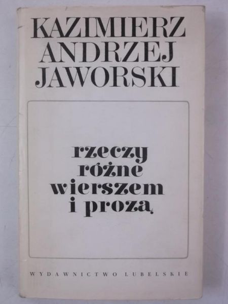 Rzeczy różne wierszem i prozą