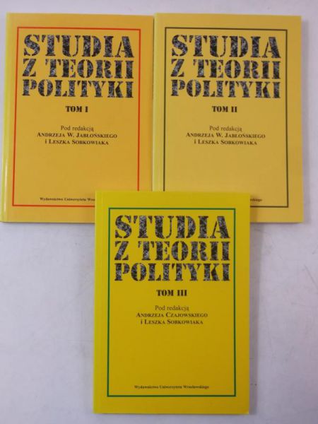 Studia z teorii polityki, Tom I-III