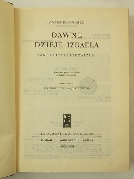 Dawne dzieje Izraela. Antiquitates Judaicae
