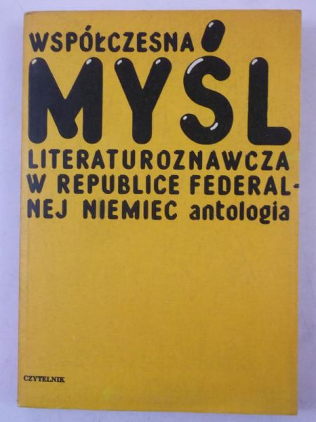 Współczesna myśl literaturoznawcza w Republice Federalnej Niemiec