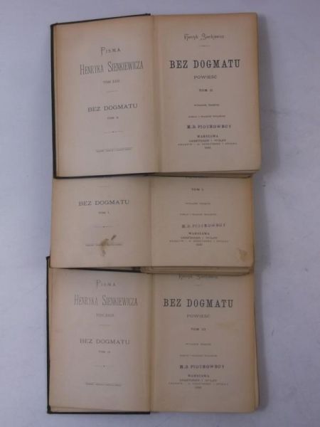 Bez dogmatu, Tomy I-III, 1899 r.