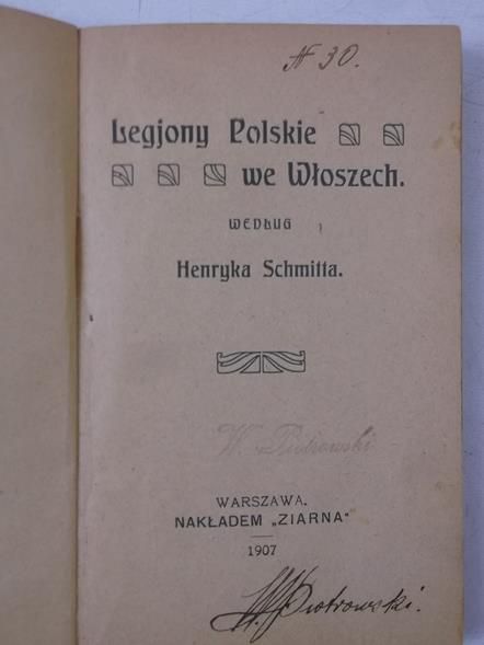 Legiony Polskie we Włoszech. 1907 r.