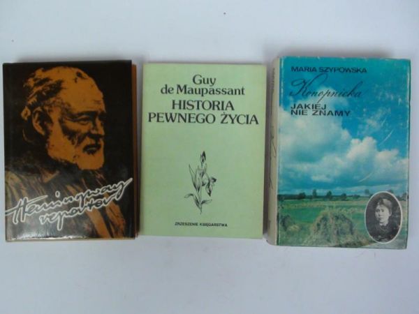Szypowska, Maupassant, Michalow - O znanych pisarzach, 3 książki