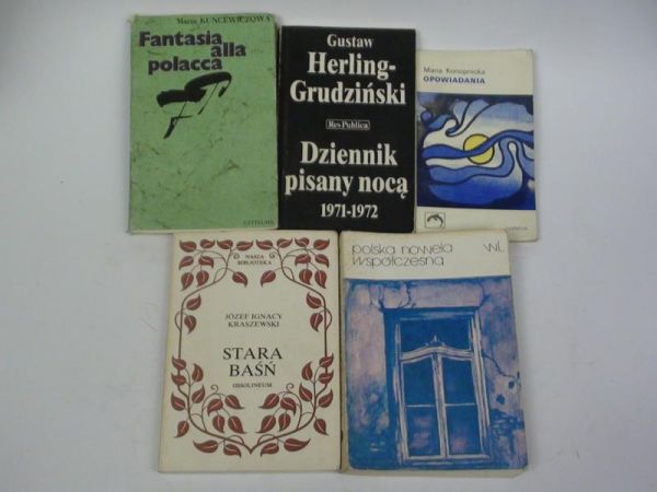 Konopnicka, Herling-Grudziński, Kuncewiczowa, Kraszewski,  - Literatura polska, 5 książek