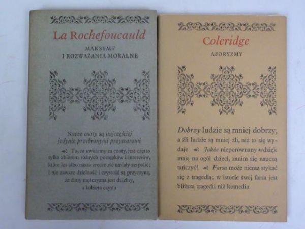 La Rochefoucauld,   - Aforyzmy, 2 książki