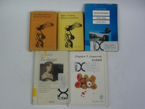 Fries, Cendrars, Jong, Fielding,  - Powieści, 5 książek