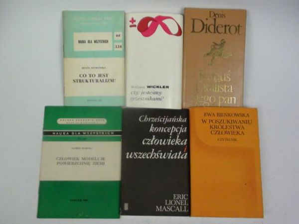 Wickler, Szymańska, Diderot, Mascall, Bieńkowska,  - Filozofia, 6 książek
