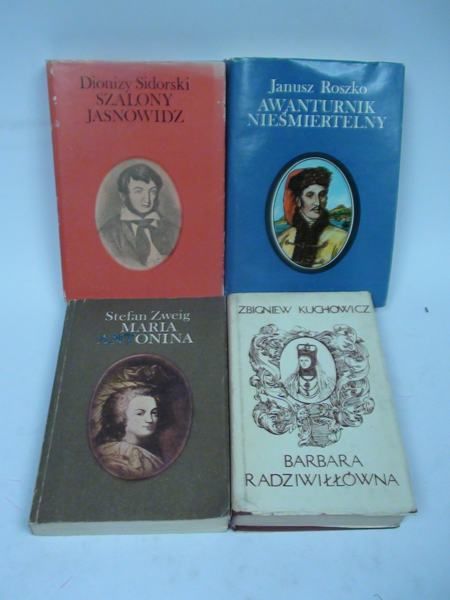 Zweig, Kuchowicz, Roszko,  - Biografie historyczne, 4 ksiażki
