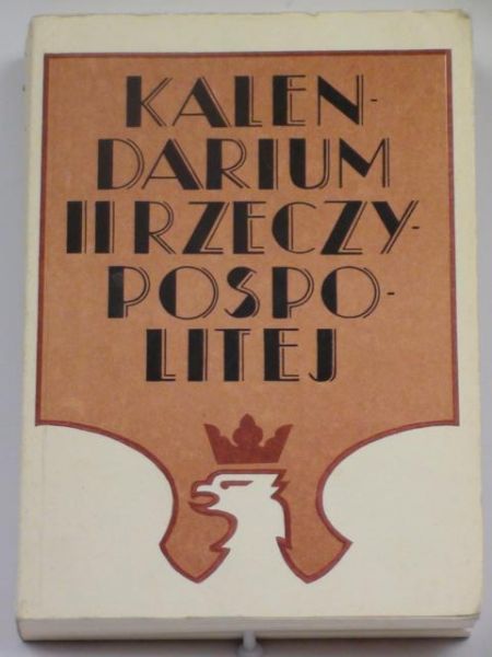 Jabłonowski M.,   - Kalendarium II Rzeczypospolitej