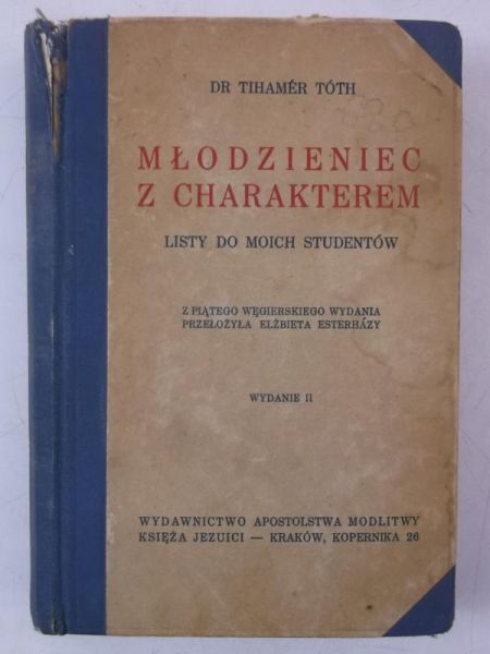 Toth Tihamer - Młodzieniec z charakterem, ok. 1937 r.