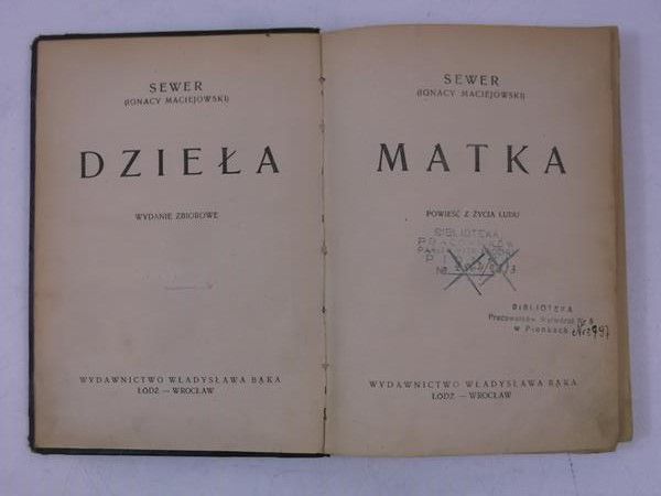 Matka. Powieść z życia ludu, 1947 r.