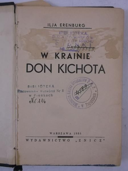 Erenburg Ilja - W krainie don Kichota, 1935