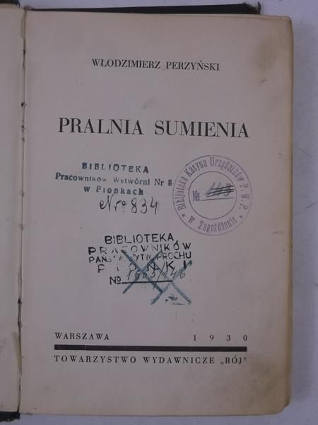 Pralnia sumienia, 1930 r .