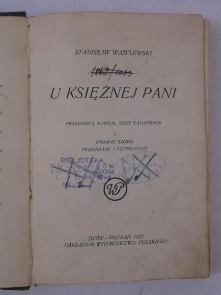 U księżnej pani, 1922 r.
