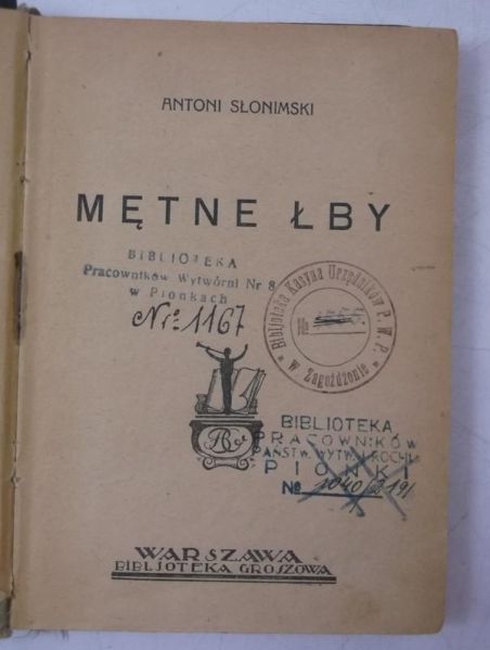 Słonimski Antoni - Mętne łby, ok. 1930 r