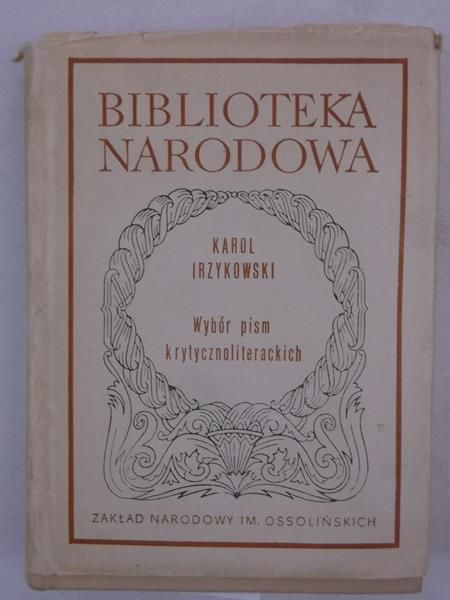 Wybór pism krytycznoliterackich, BN