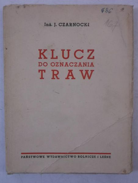 Klucz do oznaczania traw, 1950 r.