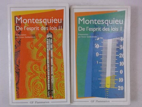 Montesquieu De l'esprit des lois, Tom I-II