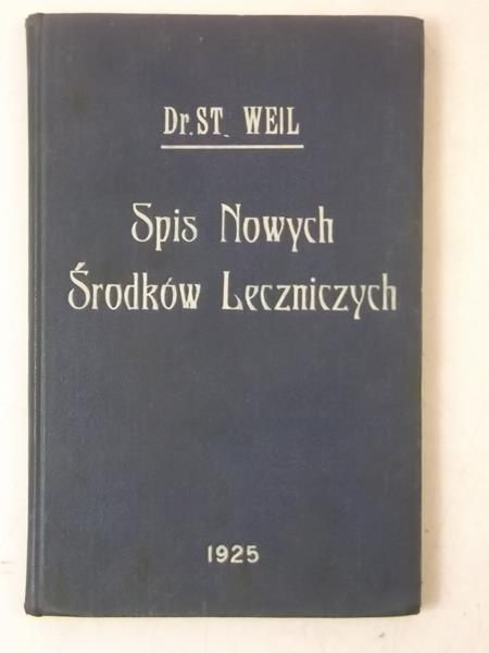 Spis nowych środków leczniczych, 1925 r.