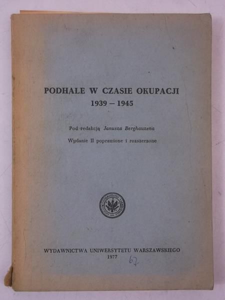 Podhale w czasie okupacji 1939-1945