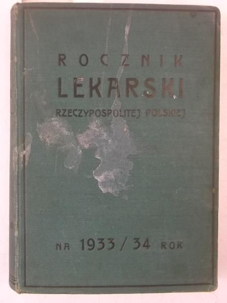 Rocznik lekarski Rzeczypospolitej Polskiej., 1933/4 r.