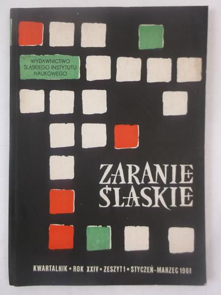 Zaranie śląskie, kwartalnik rok XXIV, zeszyt 1
