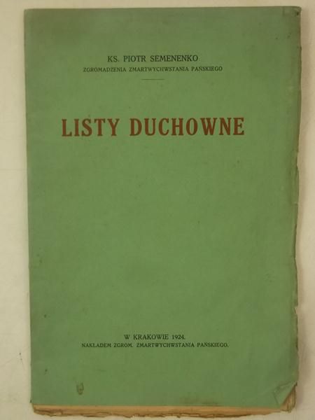 Listy duchowne, 1924 r.
