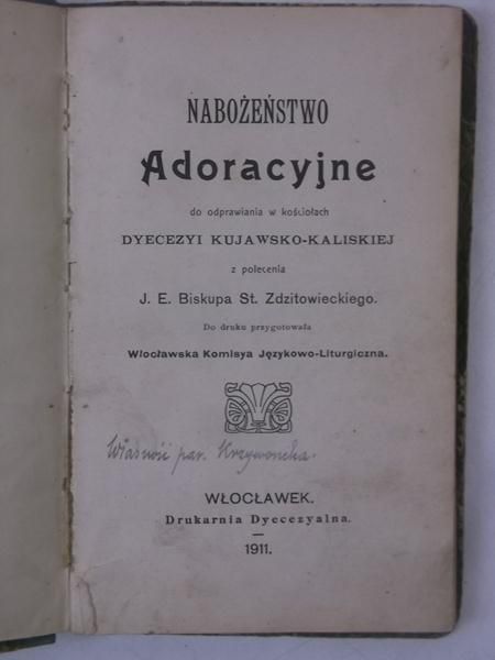 Nabożeństwo Adoracyjne, 1911 r.