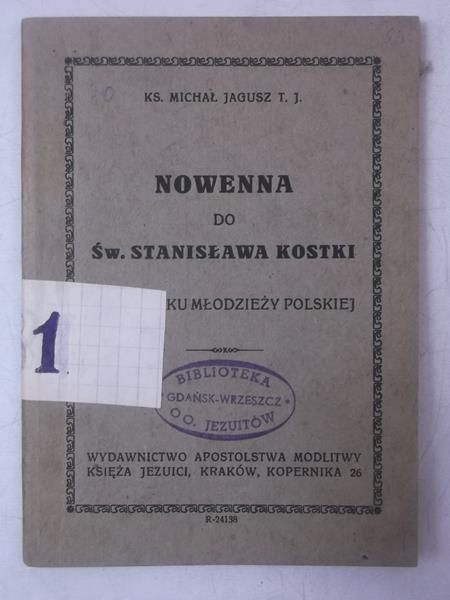 Nowenna do Św. Stanisława Kostki,1946r.