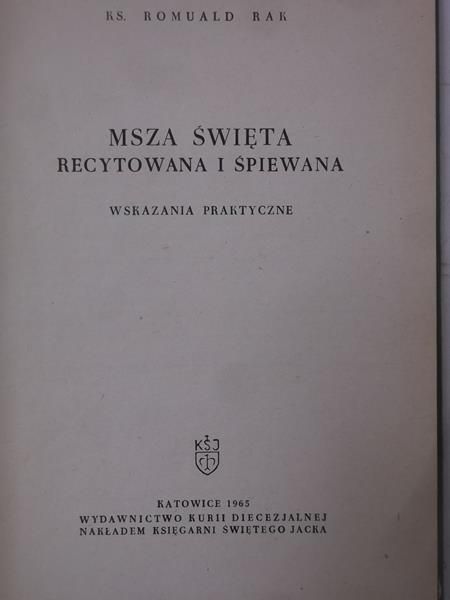Msza święta recytowana i śpiewana