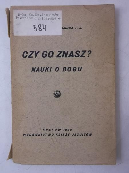 Czy go znasz? Nauki o Bogu, 1933r.
