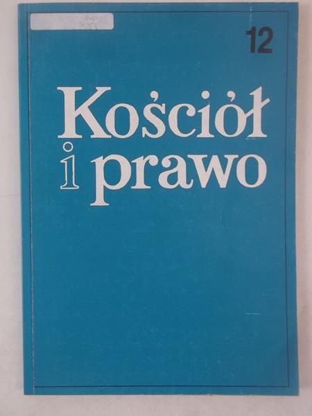 Kościół i prawo, Tom XII