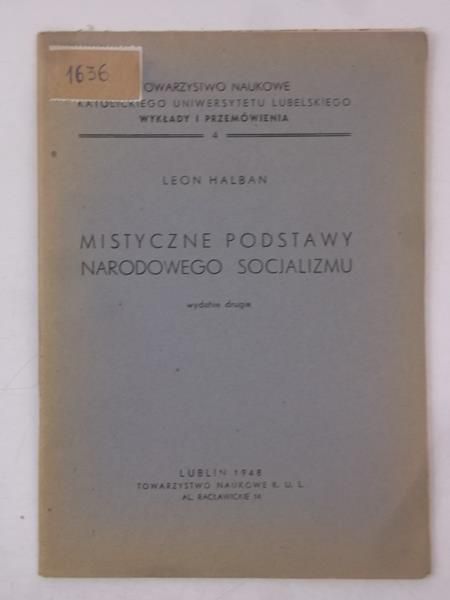 Mistyczne podstawy narodowego socjalizmu, 1948 r.