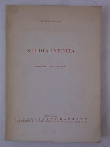 Studia inedita