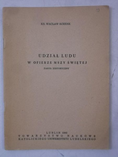 Udział ludu w ofierze Mszy Świętej