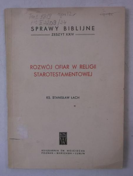 Rozwój ofiar w religii starotestamowej