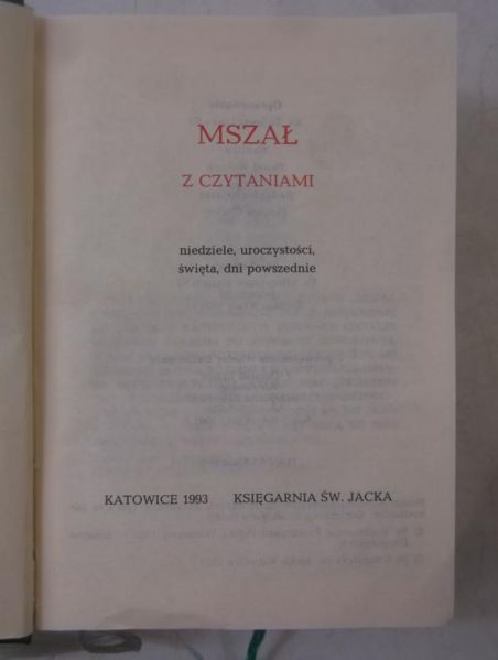 Mszał z czytaniami