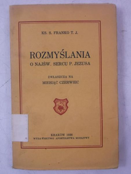 Rozmyślania o Najśw. Sercu P. Jezusa, 1936 r.