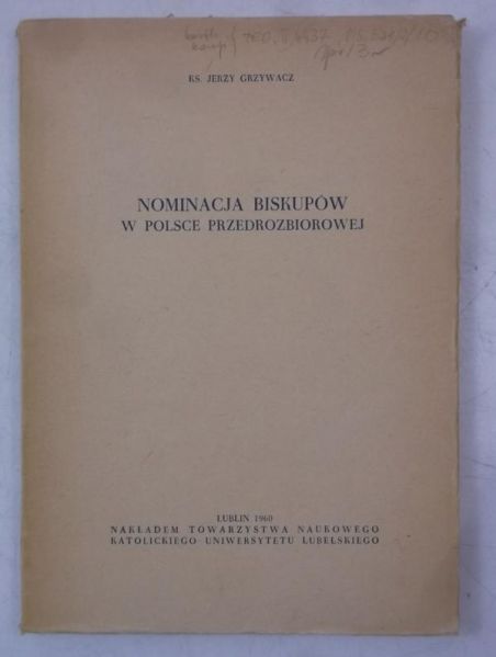 Nominacja biskupów w polsce przedzaborowej
