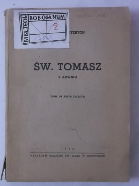 Święty Tomasz z Akwinu, 1949 r.