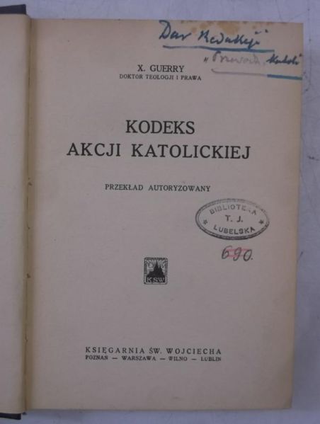Kodeks akcji katolickiej,1929 r.