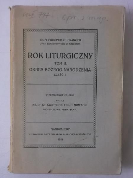 St., Nowacki H. (tłum.) - Rok liturgiczny, Tom II, 1928 r.