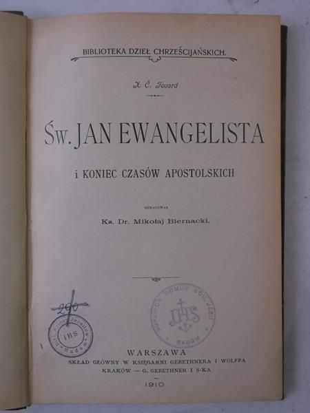 Biernacki Mikołaj (opr.) - Św. Jan Ewangelista, 1910 r.